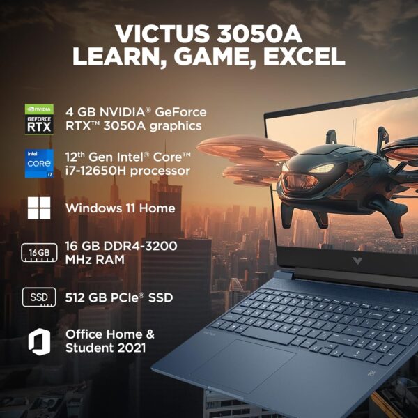 HP Victus Gaming Laptop 39.6 cm (15.6) 15-fa1415TX, Performance Blue - Image 3