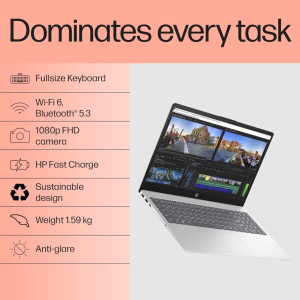 HP Laptop 39.6 cm (15.6") 15-fd0466TU, Silver - Image 4