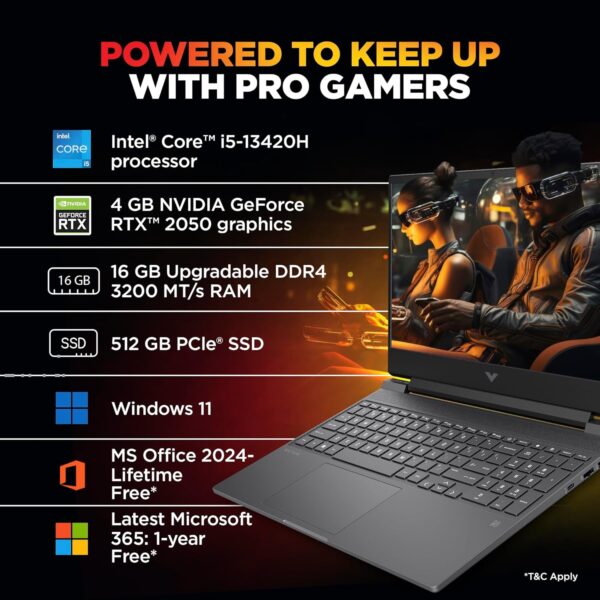 HP Victus Gaming Laptop 39.6cm (15.6") 15-fa2703TX, Mica silver - Image 5