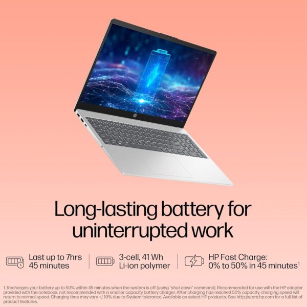 HP Laptop 39.6 cm (15.6") 15-fd0466TU, Silver - Image 7