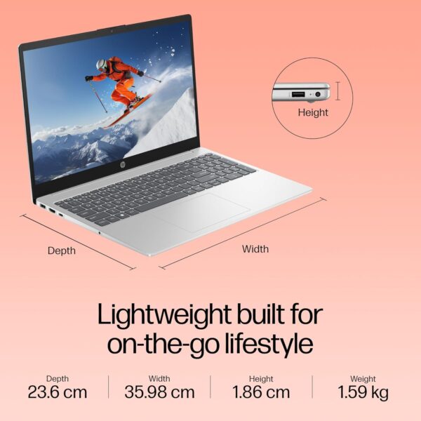 HP Laptop 39.6 cm (15.6") 15-fd0466TU, Silver - Image 8