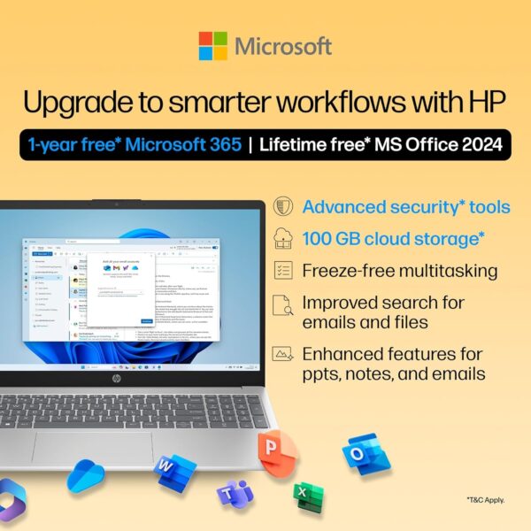 HP Laptop 39.6 cm (15.6") 15-fc0476AU, Silver - Image 8