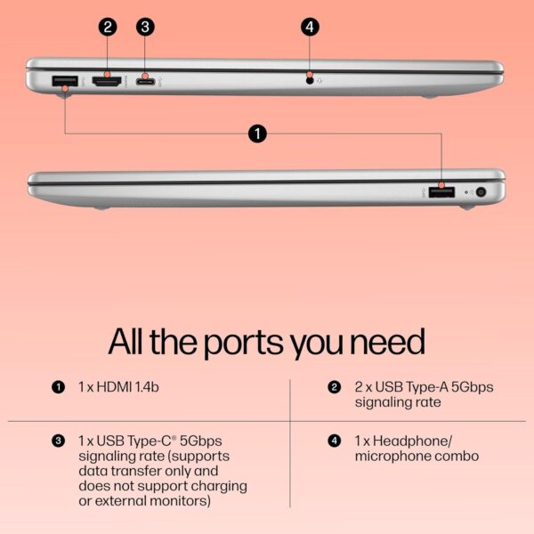 HP Laptop 39.6 cm (15.6") 15-fd0534TU, Silver - Image 9