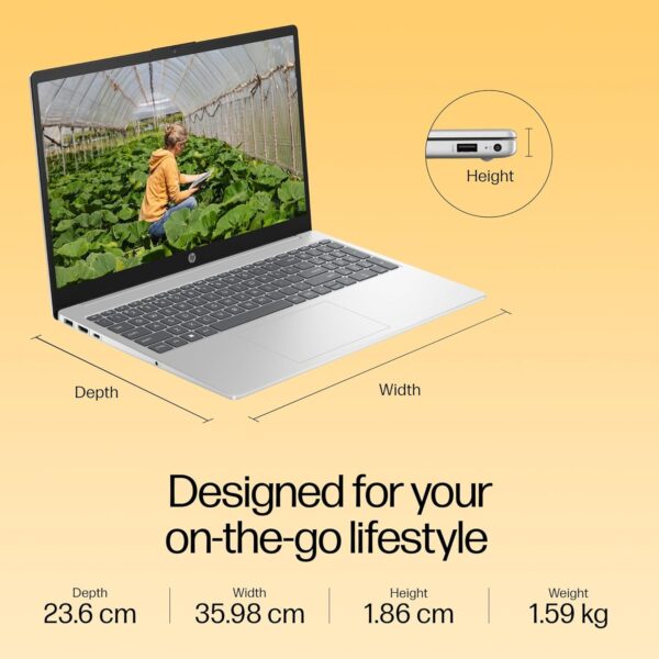 HP Laptop 39.6 cm (15.6") 15-fc0476AU, Silver - Image 9