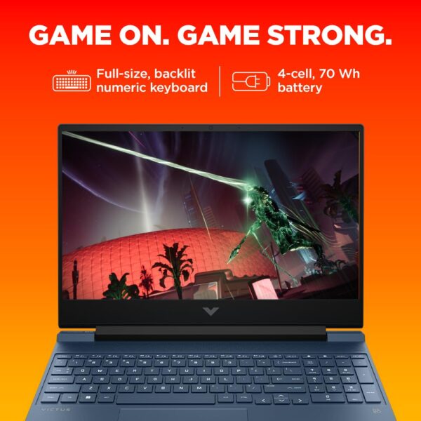 HP Victus Gaming Laptop 39.6cm (15.6") 15-fb0184AX, Performance blue - Image 7