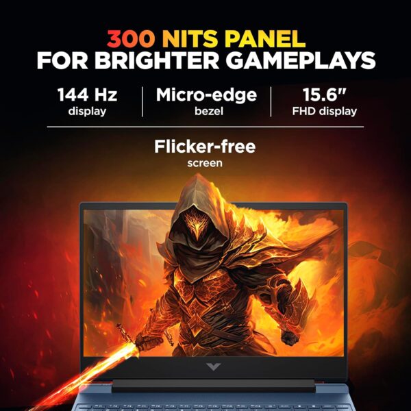 HP Victus Gaming Laptop 39.6 cm (15.6) Gaming Laptop 15-fb3004AX, Performance blue - Image 7