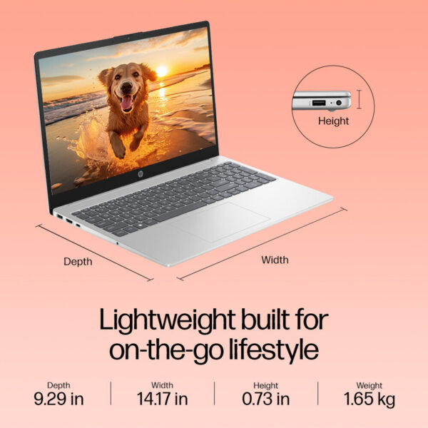 HP Laptop 39.6 cm (15.6) 15-fd1096TU, Silver - Image 9