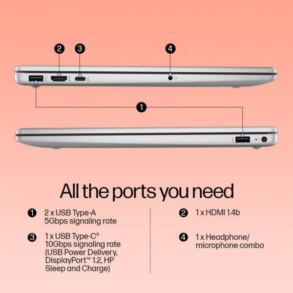 HP Laptop 39.6 cm (15.6) 15-fd1096TU, Silver - Image 10