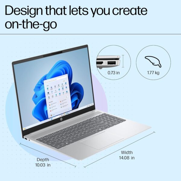HP OmniBook 5 Laptop 40.6 cm (16") diagonal 16-ba1008TU, Silver - Image 10